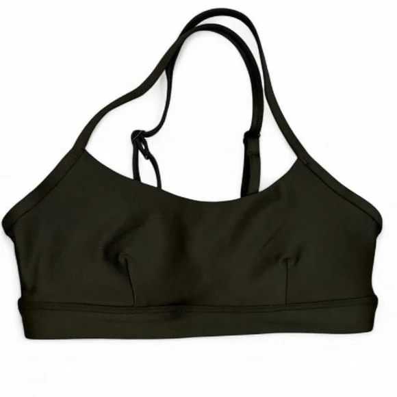 Alo Yoga Airlift Intrigue Sports Bra XXS Green Olive Limited Edition - Picture 2 of 3